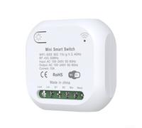 for mini Smart Switch WiFi RF433 Wireless Remote for Home Automation Flexible Operation No for internet Needed White 49x49mm(10A)