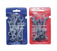 For Mini Spanner Set with Key Ring 10pcs for Multi Purpose Repairs in Residential and Commercial Environments (Blue Metric)