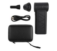 For Mini Turbo Blower 100000RPM High Air Duster With LED Light Cordless Handheld Fan For Car Keyboard Cleaning Black(B)