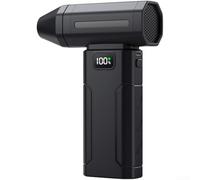 for MINI Turbo Fan Violent Air Blower 6000mAh Long Battery Life Overheat Safety for Car Home Office(Black)
