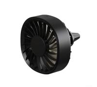 for mini USB Car Fan 3 Speeds LED Light Portable Clip On Fan Strong Wind Low Noise Dashboard Auto Fan Black 10x8x10cm(Black)