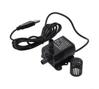 for mini USB Water Pump DC5V 4.8W Brushless Submersible Fountain 300L/H Quiet for Aquariums Hydroponics 59mm Black