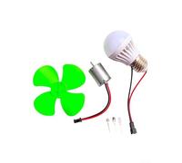 for mini Wind Turbine Motor, 12V Gearmotor with ABS+Metal Blades for Wind Power Generator Kit, DIY Renewable Energy Experiment for Students(without Blub)