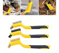 For Mini Wire Brush with Interchangeable Brass Nylon and For Stainless Steel Heads for Rust Removal and Detail Cleaning (Stainless steel)