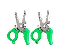 for mini Wire Stripper Crimper Set 95mm Compact 2-Pack for | 95mm compact size, 2-pack value set, spring-loaded mechanism, self-locking buckle, green rubber grip