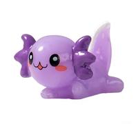 For Miniature Axolotl Resin Figure for Aquarium Use - Glow Feature Activated in Darkness, Designed with Playful Proportions (Purple)