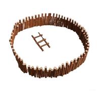 For Miniature Wooden Fence and Ladder Set for DIY Mini Garden Scenes and Dollhouse Crafting, Made from Materials