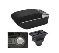For Mitsubishi For Colt Armrest Box USB Charging Heighten Double Layer Central Store Content Cup Accessories(C-Black black line)