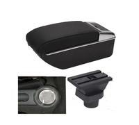 For Mitsubishi For Colt Armrest Box USB Charging Heighten Double Layer Central Store Content Cup Accessories(D-Black white line)