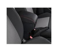 For Mitsubishi For Colt Z30 Armrest Box Arm Elbow Rest Car Center Console Storage Case Accessories USB(C-Black red line)