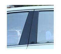 For Mitsubishi For Eclipse Cross 2018-2021 Black Car Door Window Column Center B C Pillars Post Cover Trim Car Window Seals(Carbon fiber look)