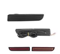 For Mitsubishi For Lancer For Evo LED Bumper Reflector Lights Rear Fog Lamp | Dynamic Turn Signal Rear Tail Brake Lamp OEM MR515740 8355A040 Brake Light(Smoked A)