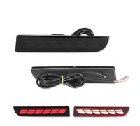 For Mitsubishi For Lancer For Evo LED Bumper Reflector Lights Rear Fog Lamp | Dynamic Turn Signal Rear Tail Brake Lamp OEM MR515740 8355A040 Brake Light(Smoked D)