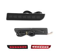 For Mitsubishi For Lancer For Evo LED Bumper Reflector Lights Rear Fog Lamp | Dynamic Turn Signal Rear Tail Brake Lamp OEM MR515740 8355A040 Brake Light(Smoked B)