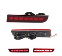 For Mitsubishi For Lancer For Evo LED Bumper Reflector Lights Rear Fog Lamp | Dynamic Turn Signal Rear Tail Brake Lamp OEM MR515740 8355A040 Brake Light(Red B)