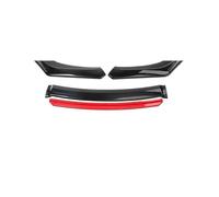 For Mitsubishi For Lancer For Evolution For Eclipse Car Front Bumper Lip Deflector Lips Bumper Spoiler Splitters Body Kit Diffuser(Black and Red)