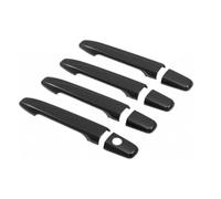 For Mitsubishi For Lancer For Evolution X For EVO 2008-2017 Car Exterior Door Handle Moulding Cover Trim Decor Auto Carbon Fiber Style Black covers(Single Hole Black)