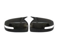 For Mitsubishi For Lancer X 10 EX EVO 2013-2016 For Mirage G4 Attrage 2016-2023 Car Side Rearview Mirror Cover For Wing Caps cover(Carbon-with light)