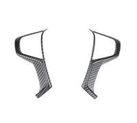 For Mitsubishi For Strada For Triton For L200 2019-2022 2piece ABS Steering Wheel Frame Trim Cover Decorator Trim Interior Cover(No hollow)