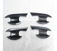 for Mitsubishi for Triton LC MV 6th Gen 2023 2024 2025 Car Door Handle Bowl Cover ABS Imitation Carbon Fiber Style Exterior Trim