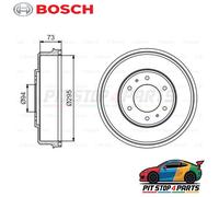 For Mitsubishi L200 / Triton Brake Drum Bosch 0986477232 Premium 2010-2015