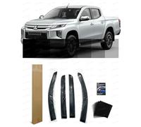 For Mitsubishi L200 Wind Deflectors & Window Tint Sample Swatch Paper | 7 VLT% Samples (1% to 70%) | Double Cab 2016-2026 Rain Guards & Window Film Test Card