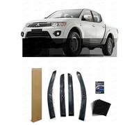 For Mitsubishi L200 Wind Deflectors & Window Tint Sample Swatch Paper | 7 VLT% Samples (1% to 70%) | Double Cab 2006-2015 Rain Guards & Window Film Test Card