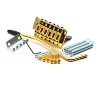 For Miwayer 52.5mm Guitar Tremolo Bridge Vintage Saddle Steel Block Set for Fender Strat Squier Electric Guitar Available,Chrome(Gold)