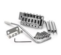For Miwayer 52.5mm Guitar Tremolo Bridge Vintage Saddle Steel Block Set for Fender Strat Squier Electric Guitar Available,Chrome(Silver)