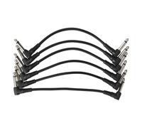 For Miwayer 6Pcs Guitar Effect Pedal Cable Connecting Line 6.35Mm 1/4 Inch Audio Cable 6 Inch Right Angle Cord Copper Wire(6pcs-150mm-rainbow)