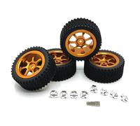 For MJX 1/14 14301 14302 14303 For WLtoys 1/14 1/12 RC Car Parts Metal Upgraded Wheels Tires(Gelb)