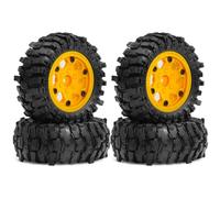 For Mjx H12y+ 1/10 For Tamiya Cc01 D90 D10 For Hsp For Hpi For Wltoys 1/12 4pcs 1.9'' Rubber Tyre Plastic Wheel OD 3.46'' Crawler Car Rims