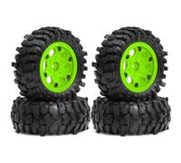 For MJX H12Y For Axial For SCX10 AXI03007 For Tamiya CC01 D90 1/12 1.9" Plastic Beadlock Wheels And Crawler Tires OD 88mm 4PCS Car RC Wheel Rim Tyre