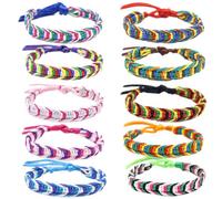 For Mm Rings Mixed Colors, Adjustable, Handmade, 10 Pieces, for Boys and Girls Choice Silver Couple Choice Beaded Jewelry, one size, Polyester, No Gemstone