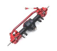 For MN128 MN86 G500RC RC Car Truck Refit Upgrade Parts Upgrade Metal Front Rear Portal Bridge Axle Differential Assembly Set RC Axles(Red1,Front)