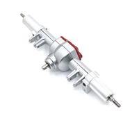 For MN128 MN86 G500RC RC Car Truck Refit Upgrade Parts Upgrade Metal Front Rear Portal Bridge Axle Differential Assembly Set RC Axles(Silver,Rear)