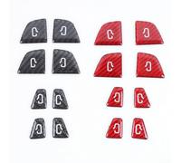 For Model 3 and For Model Y Door Switch Button Cover Featuring Carbon Fiber Aesthetic Interior Upgrade for 2018 through 2025 For Models (Old Black)