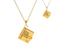 For Mom - I Always Love & Appreciate You Book Necklace, Personalised You'll Always Have Me & I'll Always Have You Necklace for Women, Openable Custom Book necklace for Mum (Gold)