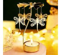 for Mom, Spinning Candle Holder, Rotating Carousel Tealight Candle Holder, Unique Birthday Gift For Women, Mom, Sister, Christmas, Valentine's Day, Party Decor, Gift (Dragonfly)