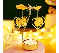 for Mom, Spinning Candle Holder, Rotating Carousel Tealight Candle Holder, Unique Birthday Gift For Women, Mom, Sister, Christmas, Valentine's Day, Party Decor, Gift (Heart)