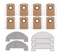 For MONSGA MS1 MAX Robot Vacuum Mop Cloths & Dust Bags 5 Mop Pads, 8 Bags for Seamless Operation