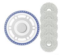for Mop Cloth Bracket for Ecovacs for deebot N30 PRO for omni - Replacement Holder with 5 Microfiber Pads Washable Reusable Accessories Floor Cleaning Kit(A)