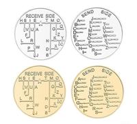 For Morse Code Practice Coin for For novice Radio Enthusiasts and Hobbyists to Support Learning and Skill Development in For Morse Code Training (gold)