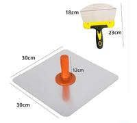 for mortar Holder Stand for Pointing Bricklaying - Heavy Duty Aluminum Base with Non-Slip Grip - 33x33cm Portable Spot Board for DIY Cement Mixing(Two-Piece Set)