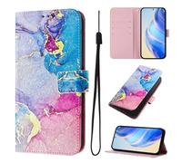 For Moto Edge 40 Neo Case, Premium Leather Painted Wallet Book Flip Stand View Phone Cover with Card Holder Slots Compatible with Moto Edge 40 Neo,Marble