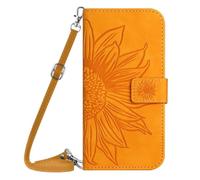 for MOTO Edge 50 5G with RFID Blocking Leather Wallet Case Credit Card Holder Lanyard, Sunflower Flip Folio Book Wallet Phone case Shockproof Cover Women Men for MOTO Edge 50 5G yellow