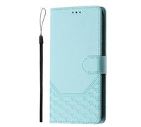 for MOTO Edge 50 Neo 5G Case Wallet Business Splicing Flip Leather Phone Case, Magnetic Kickstand Protective Cover for MOTO Edge 50 Neo 5G Women Men with Card Card Slots, Hand Strap Mint Green