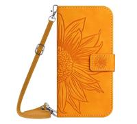 for MOTO Edge 50 NEO 5G Case with Card Holder Lanyard, Sunflower Magnetic Back Flip Case for MOTO Edge 50 NEO 5G Wallet Case for Women, Protective Case Phone Case for MOTO Edge 50 NEO 5G yellow