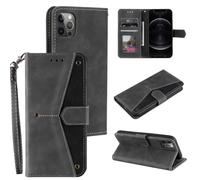 for Moto edge 70 fusion Case, Shockproof Premium Soft PU Leather Notebook Wallet Phone Cases with Kickstand Function Card Holder ID Slot Slim Flip Protective Cover for Moto edge 70 fusion gray