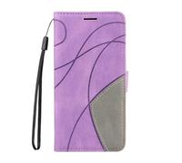 For MOTO Edge 70/ X70 Air Case, Flip PU Leather Shockproof Wallet Notebook Case with Stitching Geometric Card Holder Magnetic Clasp Kickstand Protective Phone Case for MOTO Edge 70/ X70 Air, Purple